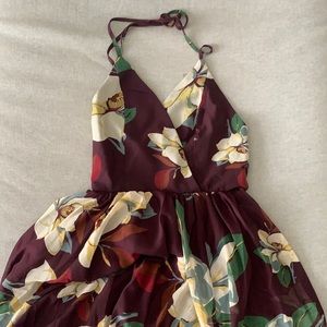 Plum strappy maxi dress